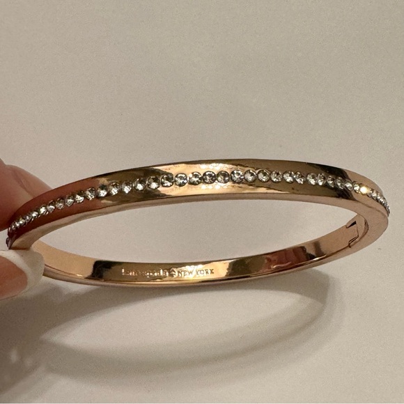 Kate Spade Ring it Up Pave Bangle Bracelet Rose Gold - Picture 3 of 3
